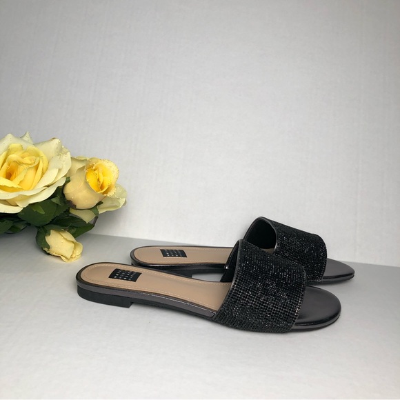 White House Black Market (WHBM) Rhinestone Slid Sandal - Picture 2 of 8